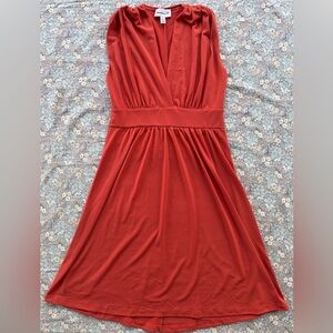 Veronica M Rust Midi Dress